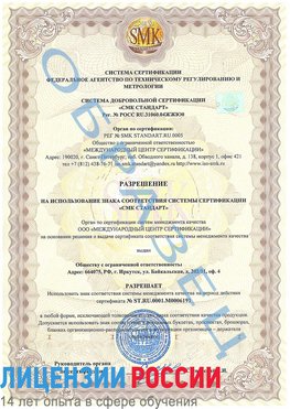 Образец разрешение Мурманск Сертификат ISO 50001